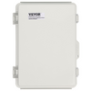 VEVOR Caja de conexiones eléctricas para exteriores, 16,93 x 12,99 x 7,09 pulgadas, caja de plástico  con tapa con bisagras y pestillo de acero inoxidable,