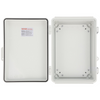 VEVOR Caja de conexiones eléctricas para exteriores, 16,93 x 12,99 x 7,09 pulgadas, caja de plástico  con tapa con bisagras y pestillo de acero inoxidable,