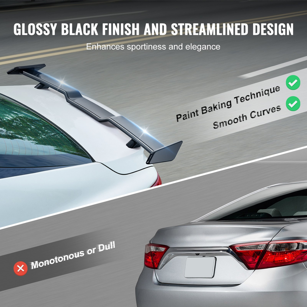 Alerón trasero para coche VEVOR GT Wing, 57,9 pulgadas compatible con Camry 2018-2023 material ABS de alta resistencia