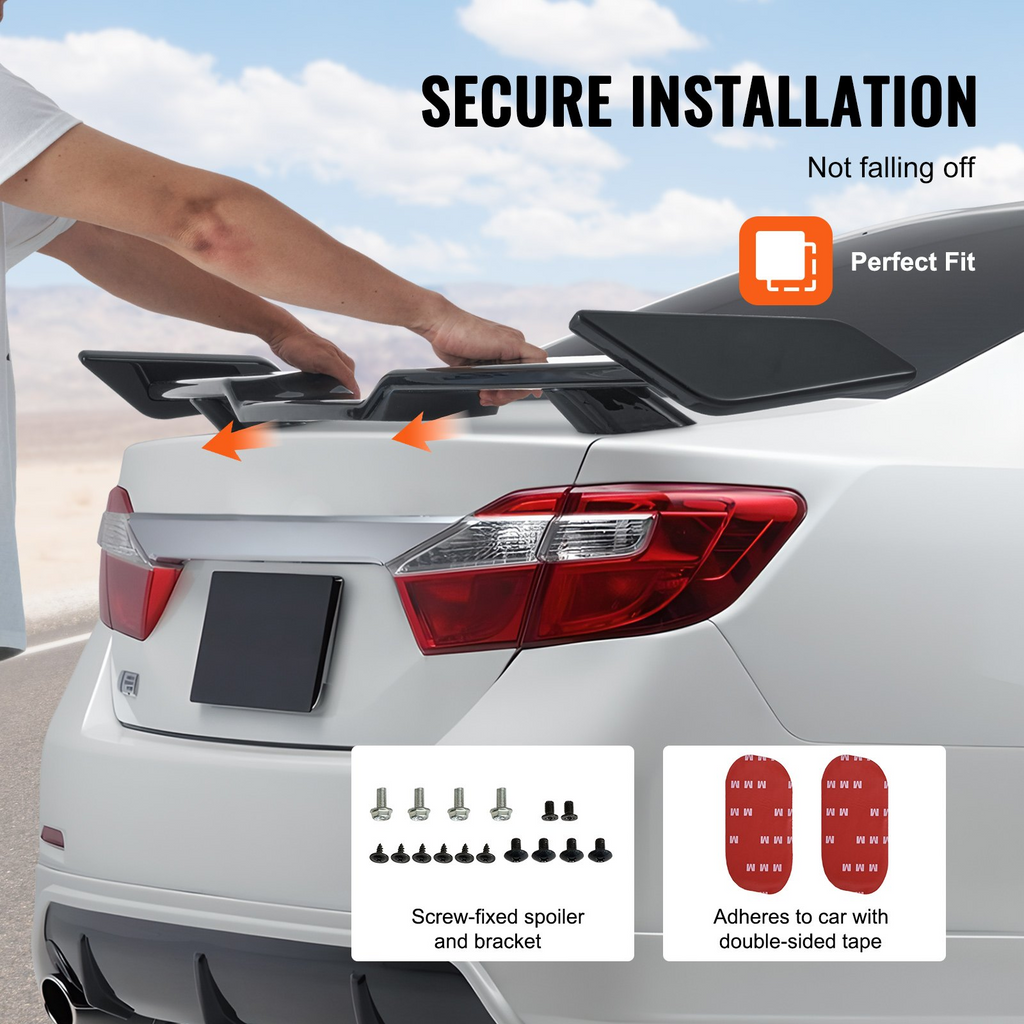 Alerón trasero para coche VEVOR GT Wing, 57,9 pulgadas compatible con Camry 2018-2023 material ABS de alta resistencia