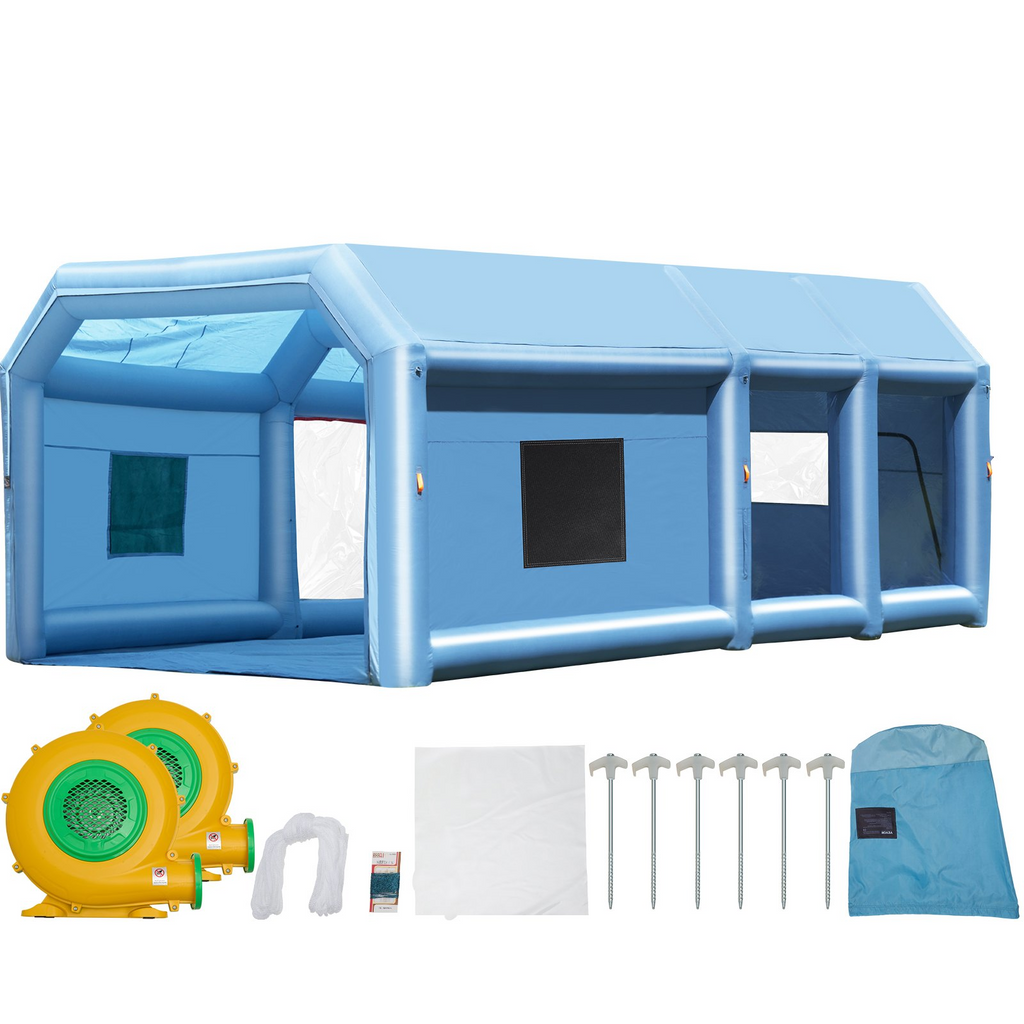 Cabina de pintura inflable VEVOR 27,9 x 15,7 x 10,8 pies de 950 W + 750 W