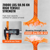Cuerda de poliéster trenzado doble VEVOR 3/4 in x 220 ft 24 hebras 20000 lb de resistencia a la rotura