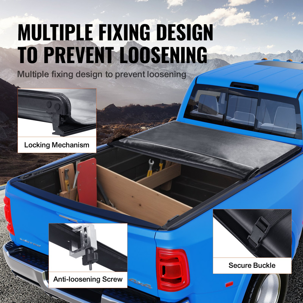 Funda enrollable para caja de camioneta compatible con Dodge Ram 1500 2002-2018 2500 3500 2003-2024 Classic 2019-2024 para caja de 6,4 x 5,5 pies