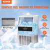 VEVOR Máquina para hacer hielo comercial 130 lb/24 h con capacidad de almacenamiento de 33 lb