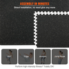 Juego de 6 alfombrillas para gimnasio de 1/2 pulgada de grosor 24 x 24 pulgadas con espuma EVA y parte superior de goma entrelazada