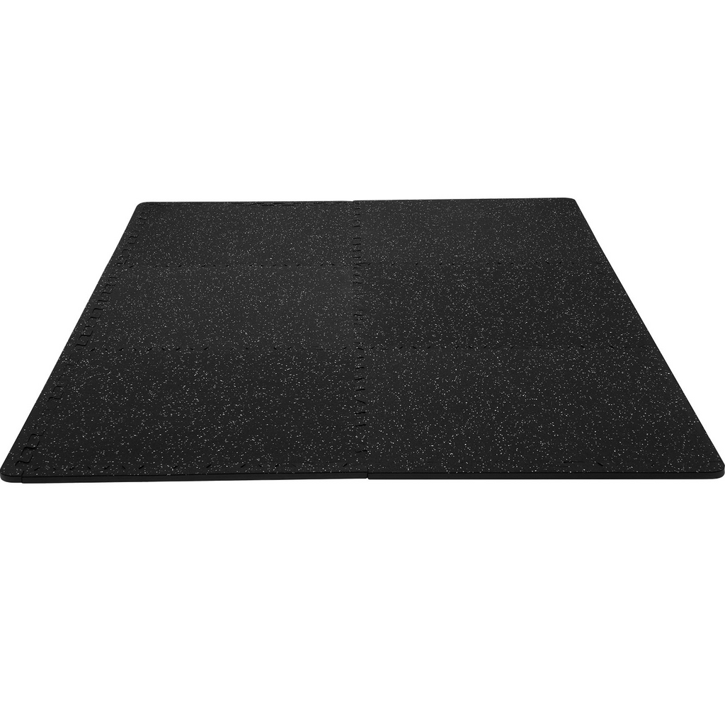 Juego de 6 alfombrillas para gimnasio de 1/2 pulgada de grosor 24 x 24 pulgadas con espuma EVA y parte superior de goma entrelazada
