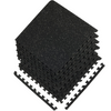 Juego de 6 alfombrillas para gimnasio de 1/2 pulgada de grosor 24 x 24 pulgadas con espuma EVA y parte superior de goma entrelazada