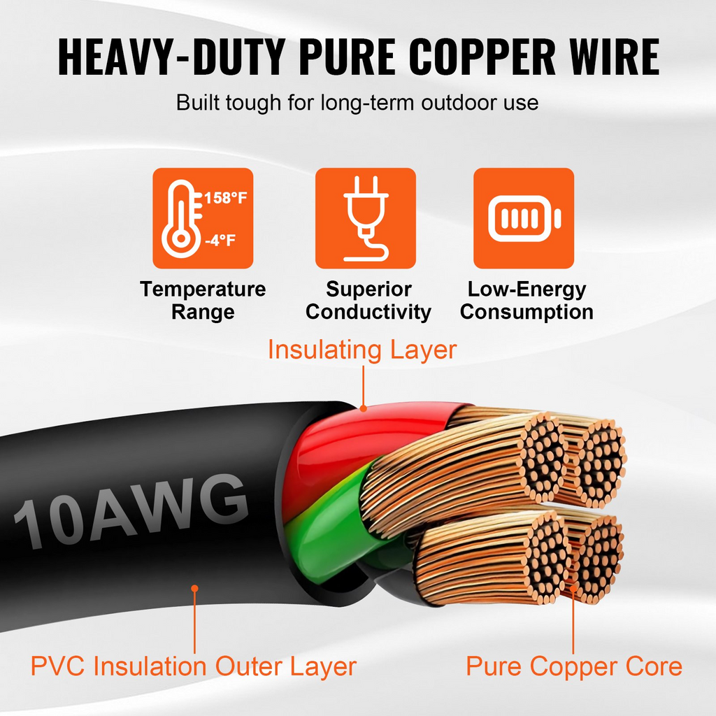 Kit de cable de generador y caja de entrada de energía VEVOR de 30 amperios 40 pies