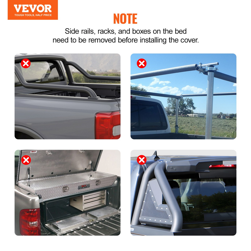 Funda para caja de camioneta plegable en tres partes compatible con Ram 1500 2009-2024 (19-24 Classic/New Body)
