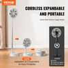 VEVOR Ventilador de pie oscilante plegable de 8 pulgadas con control remoto