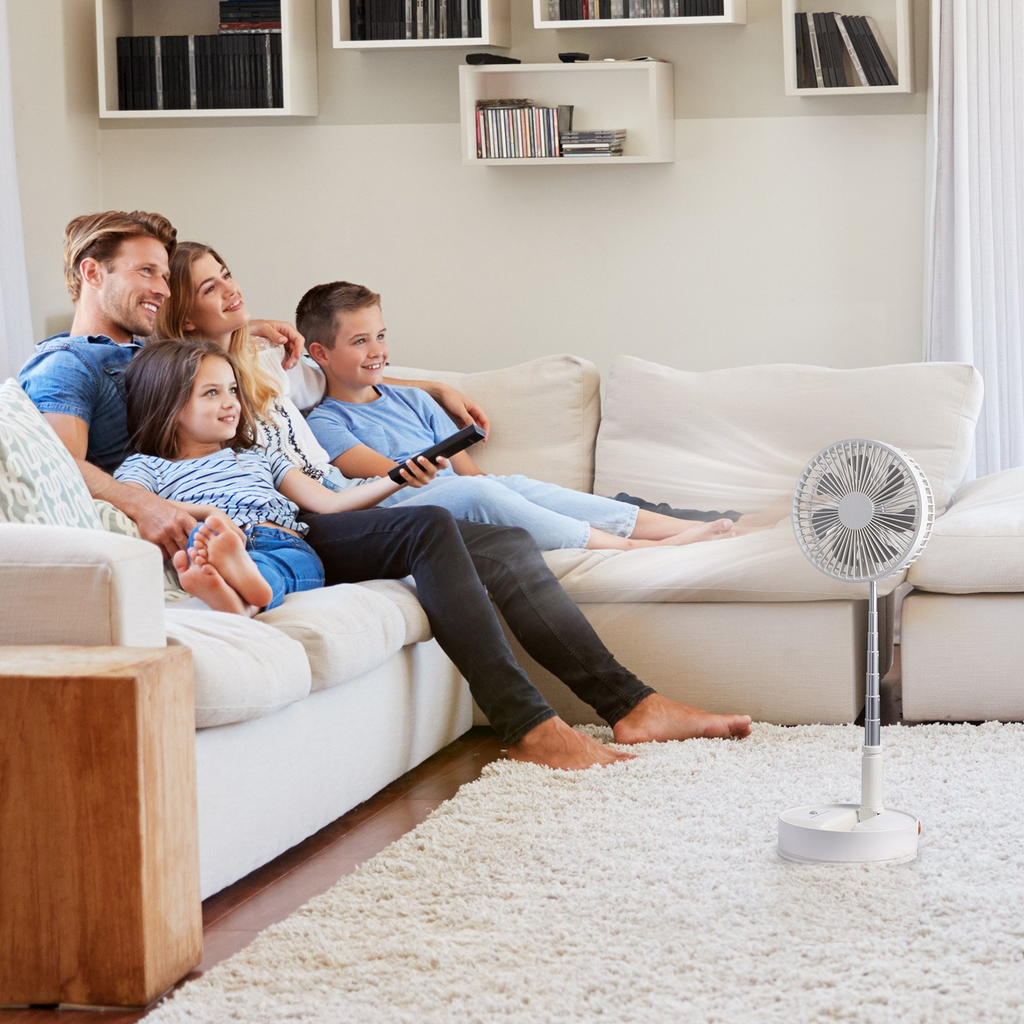 VEVOR Ventilador de pie oscilante plegable de 8 pulgadas con control remoto