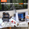 VEVOR kit de sistema de compresor de tanque de aire de doble ventilador con tanque de almacenamiento de aire de 3,5 l juego de aerógrafo con punta de 0,3 mm