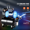 VEVOR kit de sistema de compresor de tanque de aire de doble ventilador con tanque de almacenamiento de aire de 3,5 l juego de aerógrafo con punta de 0,3 mm