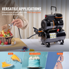 VEVOR kit de sistema de compresor de tanque de aire de doble ventilador con tanque de almacenamiento de aire de 3,5 l juego de aerógrafo con punta de 0,3 mm