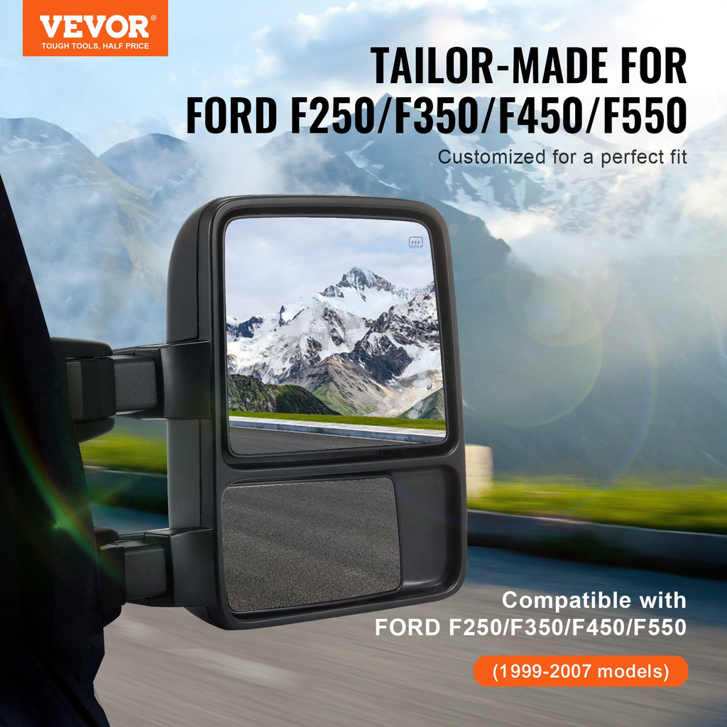 Espejos retrovisores VEVOR par izquierdo y derecho para Ford F250 F350 F450 F550 1999-2007