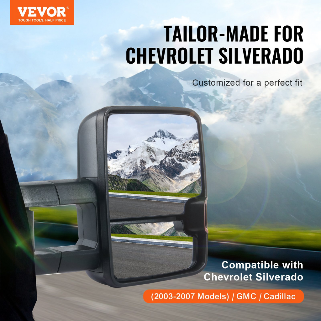 Espejos retrovisores VEVOR par izquierdo y derecho para Chevrolet Silverado (2003-2007)/GMC/Cadillac