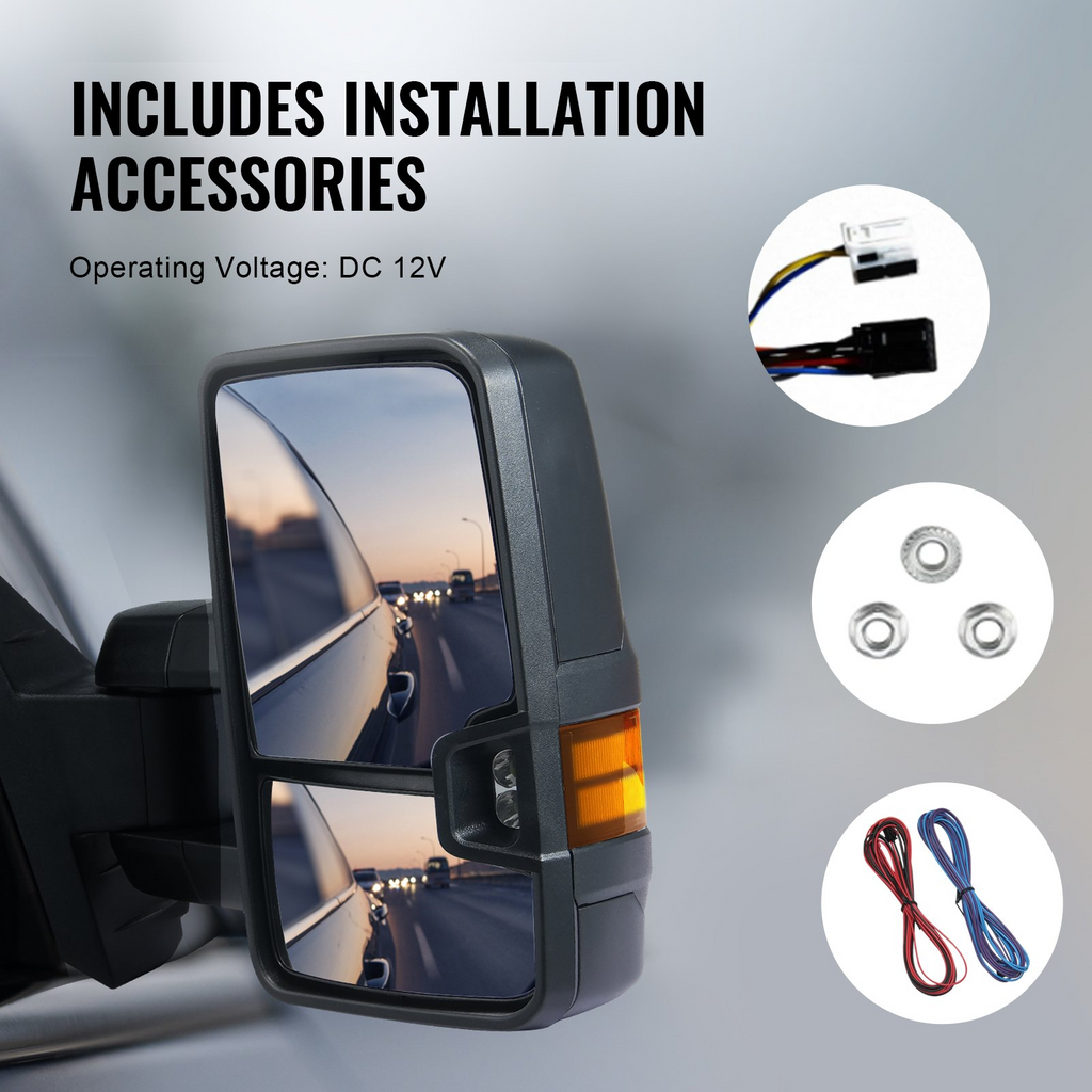Espejos retrovisores VEVOR par izquierdo y derecho para Chevrolet Silverado (2003-2007)/GMC/Cadillac