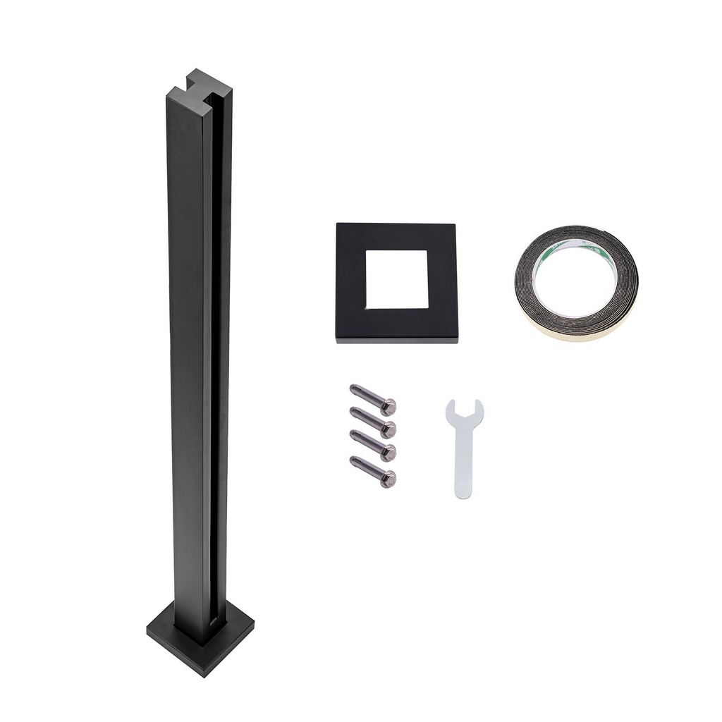 VEVOR Abrazadera de vidrio soporte de barandilla de vidrio de 41,34" de altura para vidrio templado de 0,39" a 0,47" de espesor