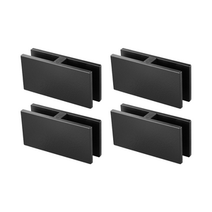 VEVOR Abrazadera de vidrio 4 piezas de soporte de barandilla de vidrio rectangular para vidrio templado de 0,31 