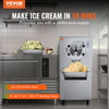 VEVOR Máquina para hacer helados comerciales rendimiento de 20-25 l/h de 2400 W cilindro de acero inoxidable de 8 l