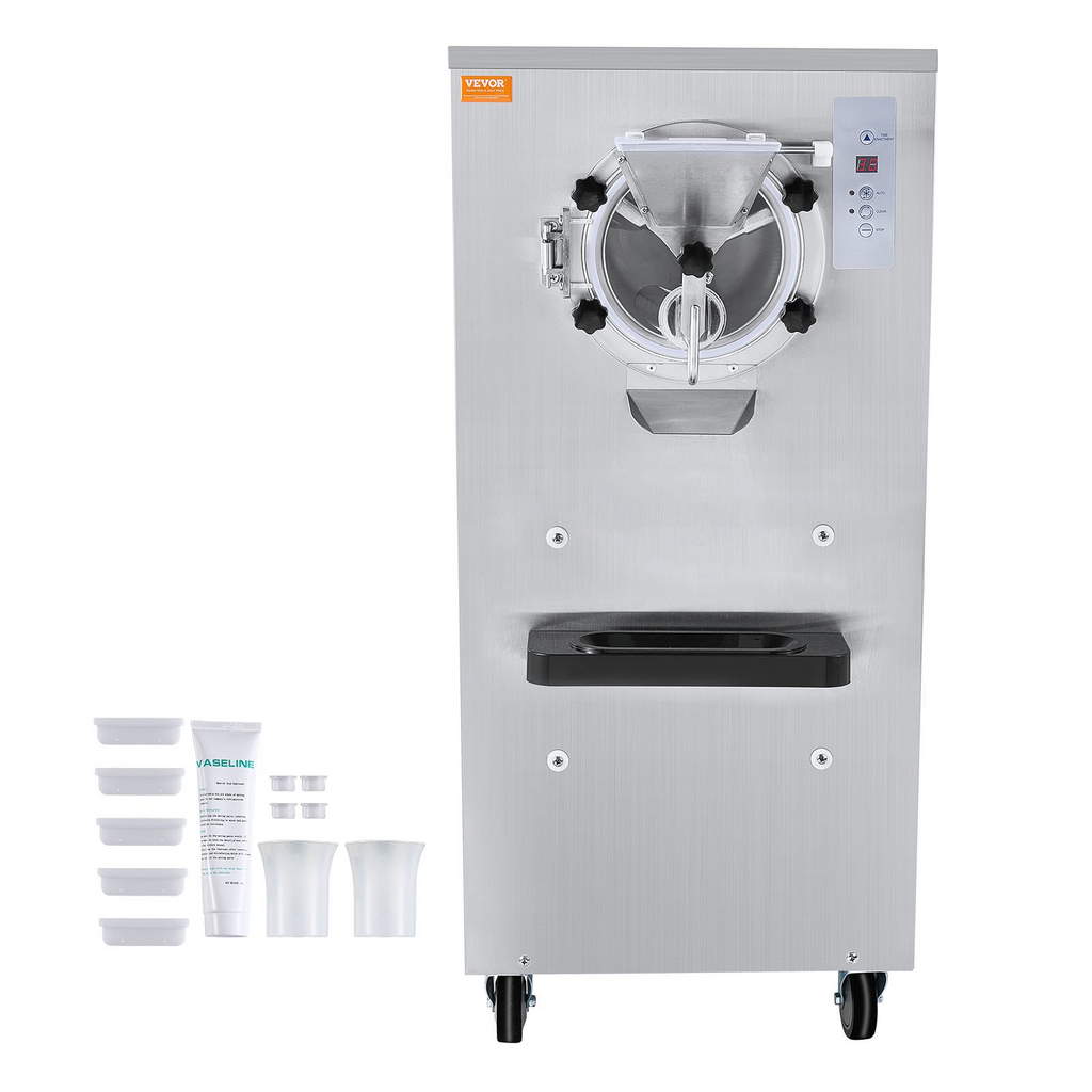 VEVOR Máquina para hacer helados comerciales rendimiento de 20-25 l/h de 2400 W cilindro de acero inoxidable de 8 l