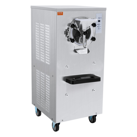 VEVOR Máquina para hacer helados comerciales rendimiento de 20-25 l/h de 2400 W cilindro de acero inoxidable de 8 l