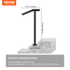 VEVOR Pasamanos de acero negro de un solo poste de 1 a 2 pulgadas con capacidad para 441 libras