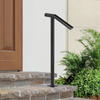 VEVOR Pasamanos de acero negro de un solo poste de 1 a 2 pulgadas con capacidad para 441 libras