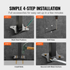 VEVOR Pasamanos de escalera para exteriores aptos para 1-5 escalones ajustable con valla