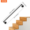 Pasamanos de escalera de tubo VEVOR de 3 pies tubo de acero al carbono con capacidad de carga de 440 libras