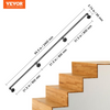 Pasamanos de escalera de tubo VEVOR de escalera de 8 pies con capacidad de carga de 440 libras