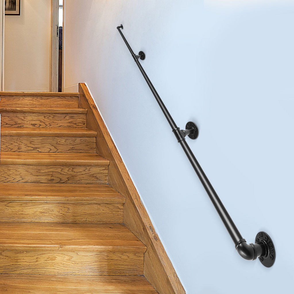 Pasamanos de escalera de tubo VEVOR de escalera de 8 pies con capacidad de carga de 440 libras