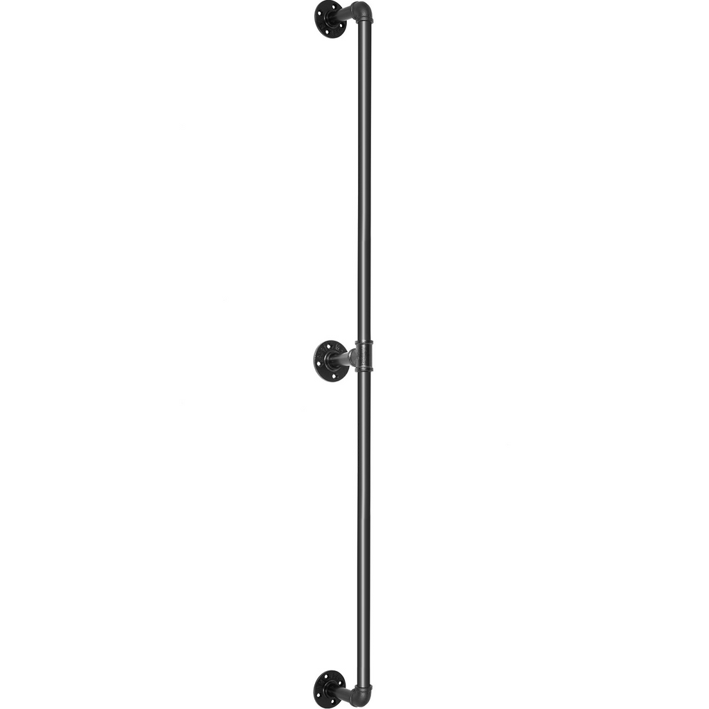 Pasamanos de escalera de tubo VEVOR de 4 pies pasamanos de tubo de acero al carbono con capacidad de carga de 440 libras
