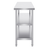 Mesa de preparación de alimentos de acero inoxidable VEVOR de 18 x 48 x 34 pulgadas con 2 estantes inferiores ajustables