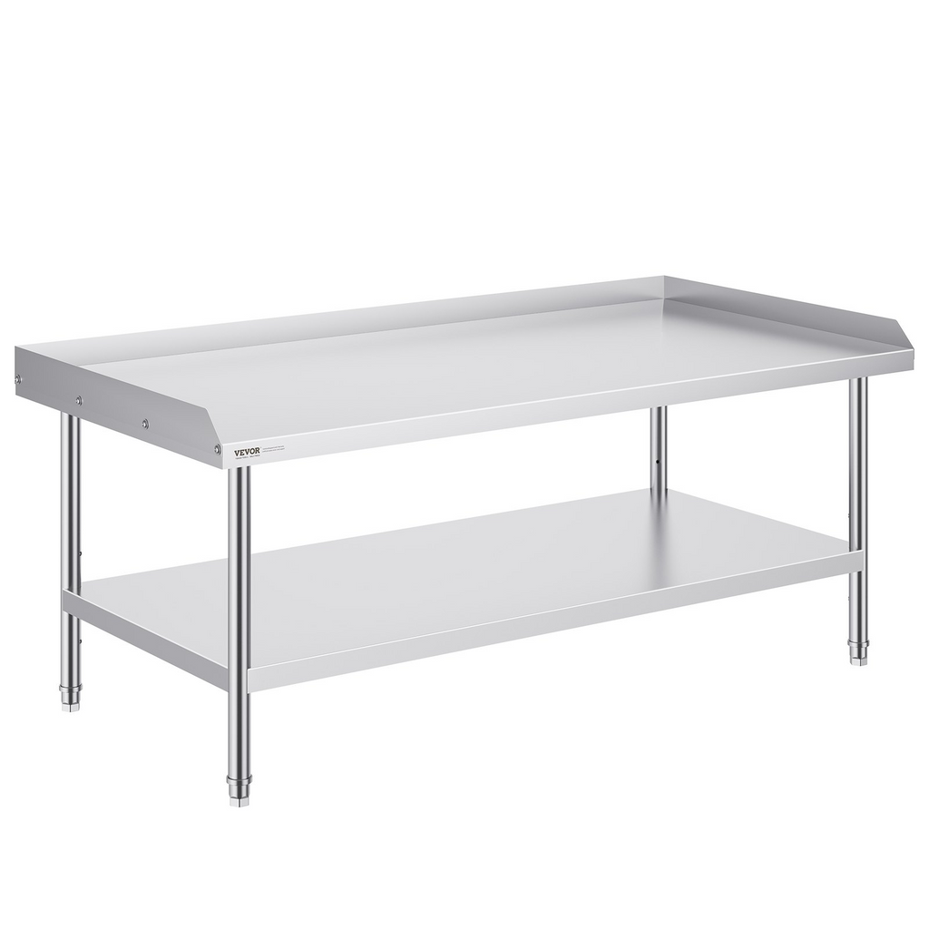 Mesa de trabajo de acero inoxidable VEVOR de 30 x 60 x 26 pulgadas