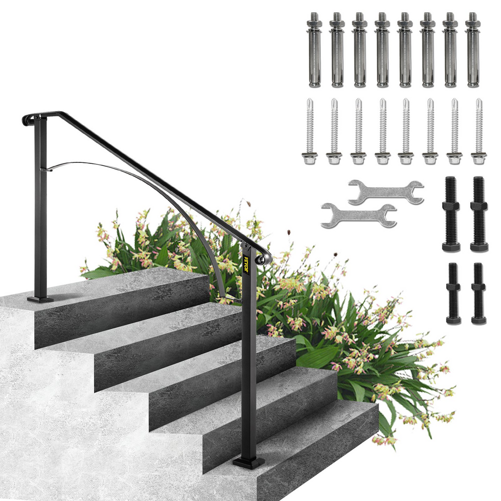 Pasamanos VEVOR para escaleras exteriores aptos para 4 o 5 escalones