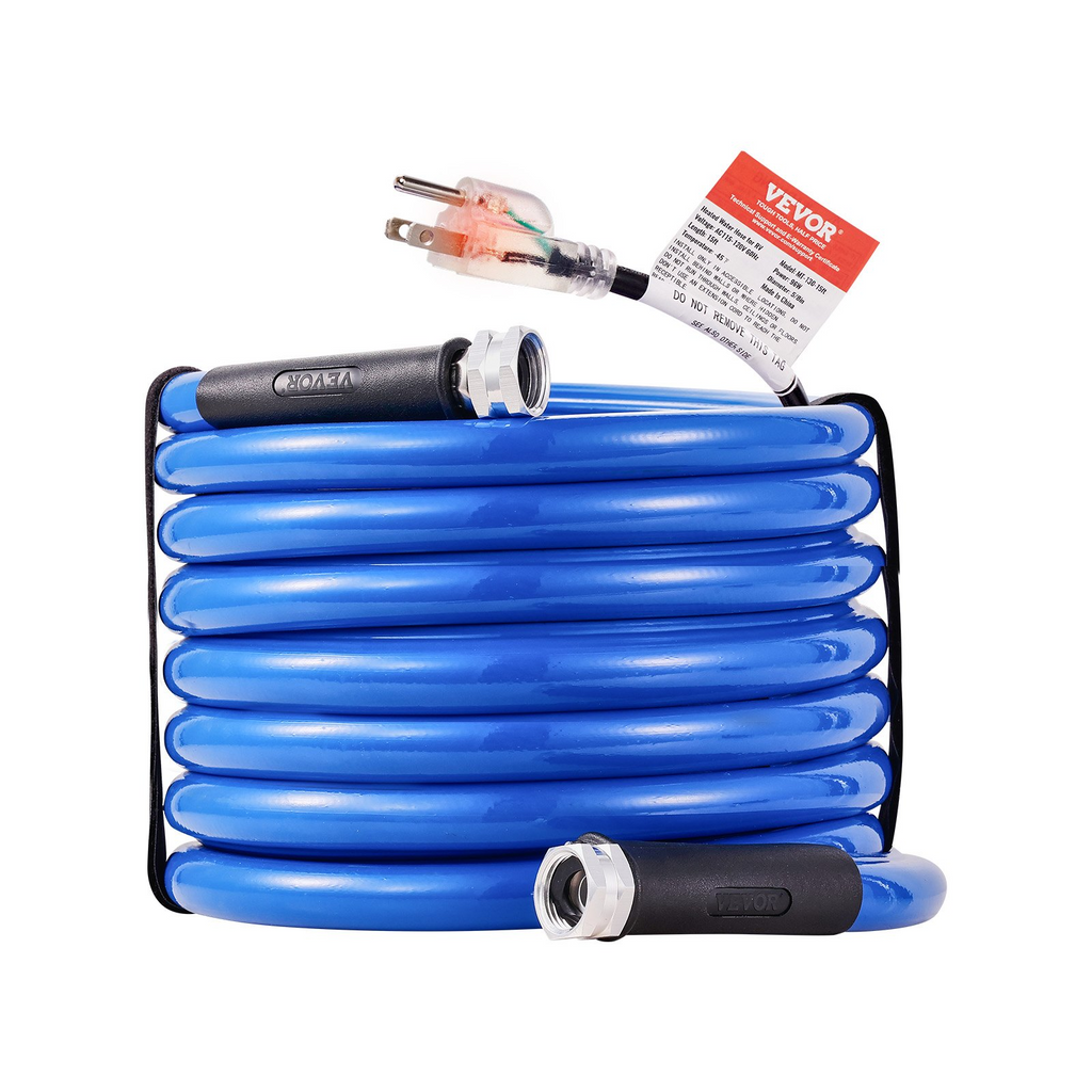 Manguera de agua caliente VEVOR de 30 pies para RV a -45 °F diámetro interior de 5/8" con adaptador GHT de 3/4"