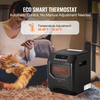 VEVOR Calentador infrarrojo eléctrico de espacio con control remoto de 1500 W con 3 velocidades y temporizador y protección contra sobrecalentamiento