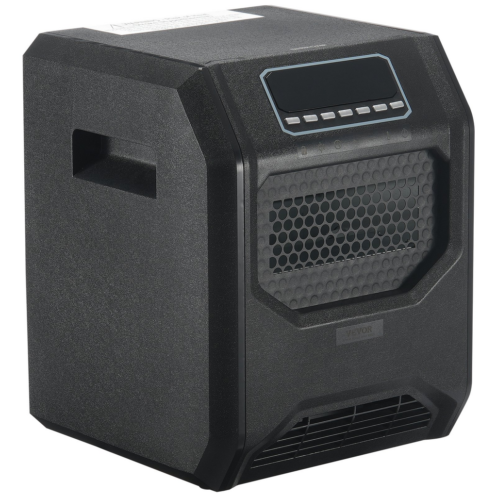 VEVOR Calentador infrarrojo eléctrico de espacio con control remoto de 1500 W con 3 velocidades y temporizador y protección contra sobrecalentamiento