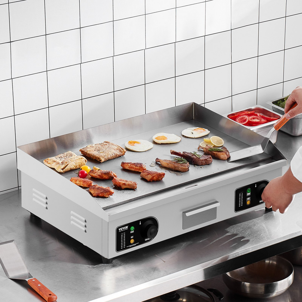 VEVOR - Plancha eléctrica comercial 2800 W 25,98 x 15,75 x 0,39 pulgadas