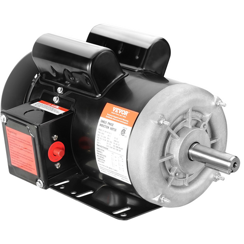 Motor eléctrico VEVOR de 2 HP 1725 rpm CA 115 V/230 V bastidor 143/5 T monofásico eje de 7/8