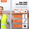 VEVOR - Varilla de medición de aluminio de 9 pies/8 3 secciones varilla de nivelación de 1/8 pulgadas