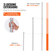 VEVOR - Varilla de medición de aluminio de 9 pies/8 3 secciones varilla de nivelación de 1/8 pulgadas