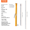 VEVOR - Varilla de medición de aluminio de 9 pies/8 3 secciones varilla de nivelación de 1/8 pulgadas