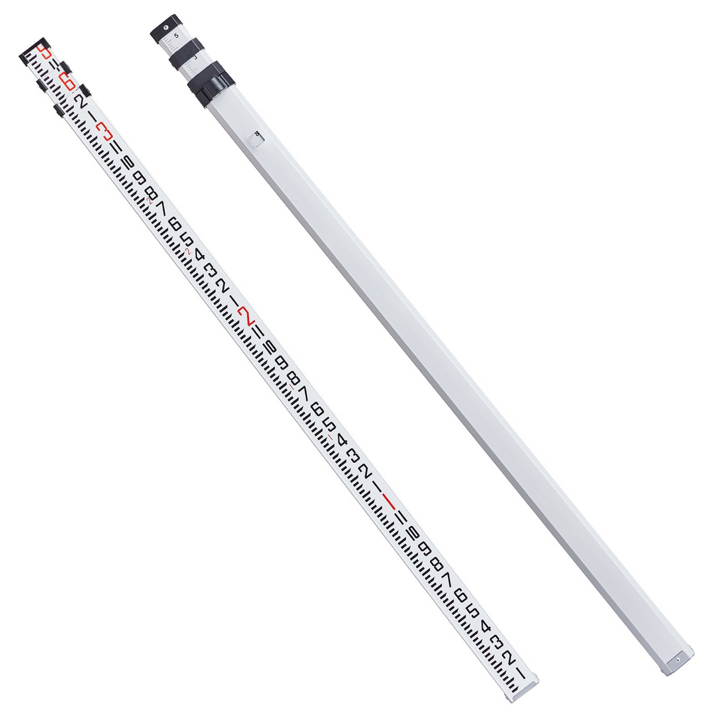 VEVOR - Varilla de medición de aluminio de 9 pies/8 3 secciones varilla de nivelación de 1/8 pulgadas