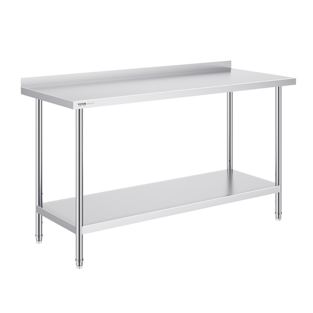 Mesa de trabajo de acero inoxidable VEVOR de 24 x 60 x 36 pulgadas