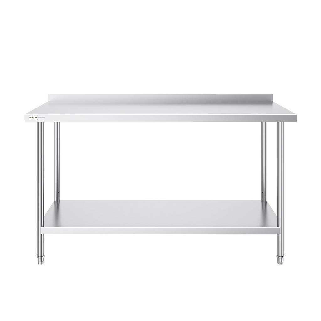 Mesa de trabajo de acero inoxidable VEVOR de 24 x 60 x 36 pulgadas