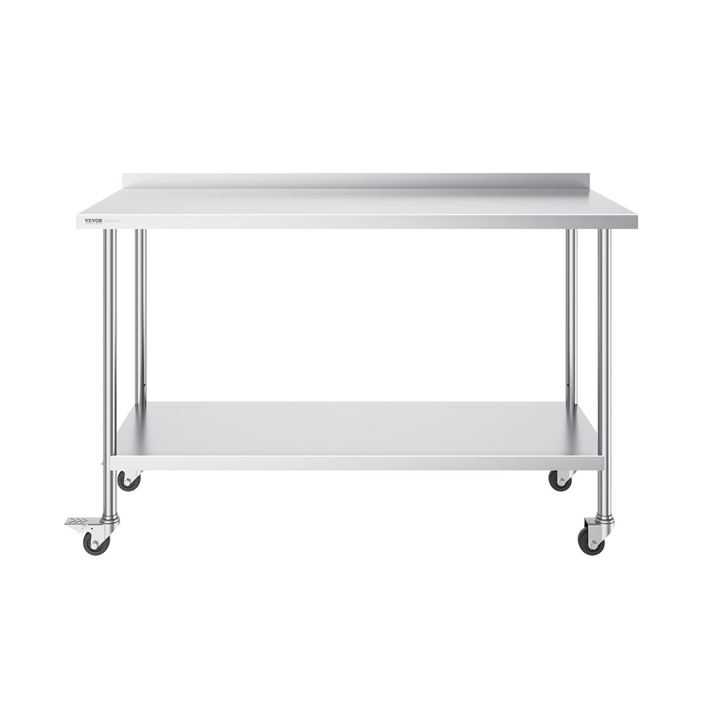 Mesa de trabajo de acero inoxidable VEVOR de 24 x 60 x 40 pulgadas