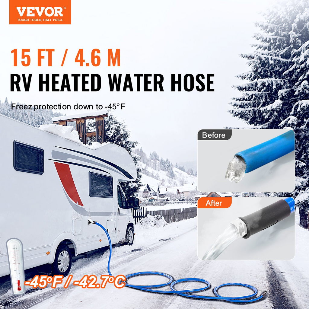 Manguera de agua caliente VEVOR de 15 pies para RV