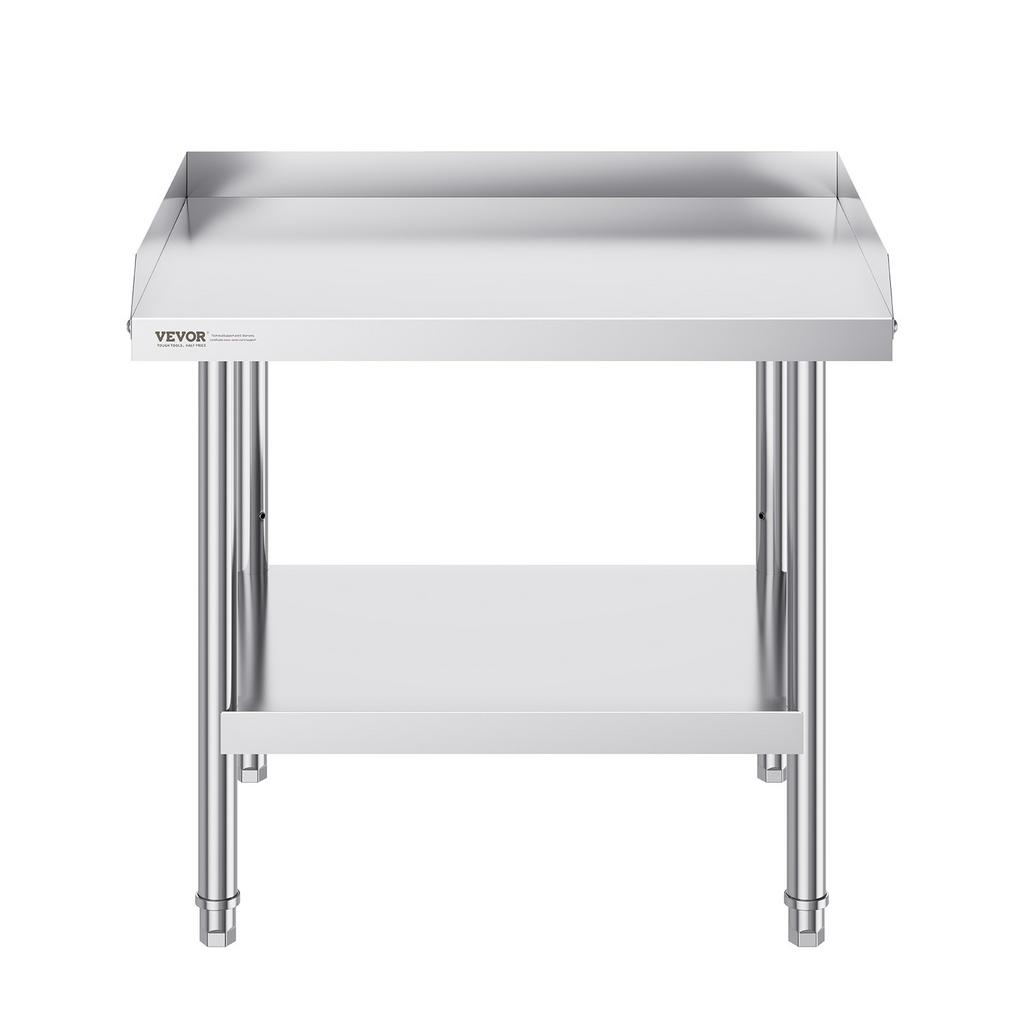 Mesa de trabajo de acero inoxidable VEVOR de 24 x 28 x 26 pulgadas